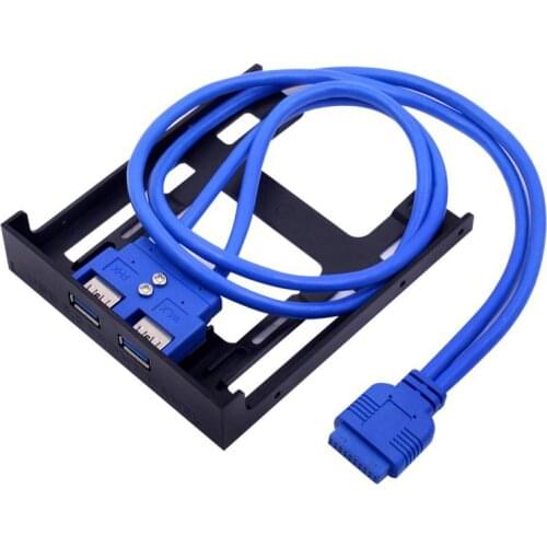 USB3.0 Floppy Drive Front Breadboard 3.5-Inch 19pin Turn Usb3. 0 Dual-Port DIY Expanding One plus Two