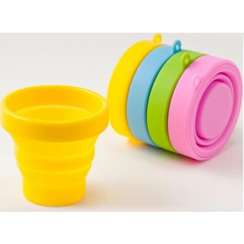 Portable Silicone Telescopic Coffee Drinking Cup Collapsible Folding Cup Home Office Outdoor Travel Camping 201-300ml Capacity
