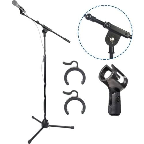 Professional Swing Boom Floor Metal Microphone Stand Holder Mic Adjustable Stage Tripod