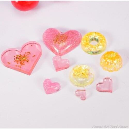 UV Resin Crafts Making DIY Crystal Epoxy Mold Candy Heart-shaped Patch Decoration Silicone Molds Jy18 21 Dropshipping