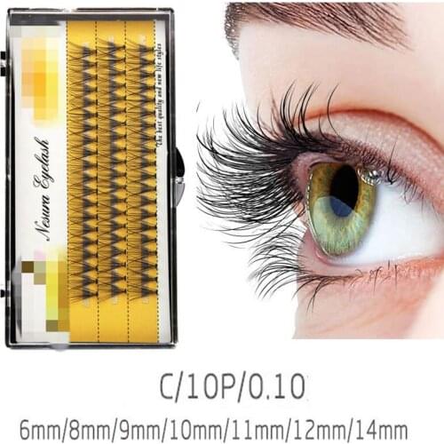 6-16mm False Eyelashes Faux Mink 60 Cluster eyelash bunche DIY Eye Makeup Curly Fake Eyelashes False Eyelashes Lash Grafting hot