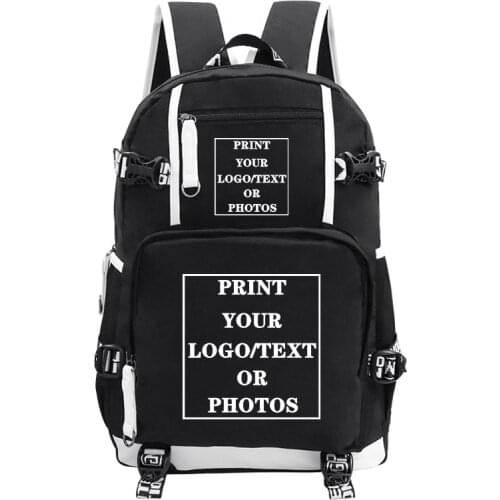 Customize Your Logo Name Image Backpack Women Men Backpack Laptop Bagpack School Bag for Teenager Girls Custom School Backapck