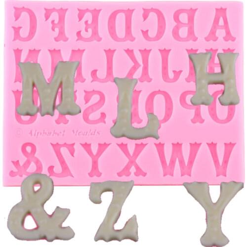 Sugarcraft Alphabet Letter Silicone Mold Fondant Mould Cake Decorating Tools Candy Clay Resin Molds Kitchen Dessert Moulds