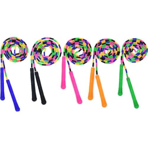 Kids Adults Jump Rope with Colorful Beaded Segmentation + Anti Skid Handles Exercise Sports Skipping Rope Dropshipping