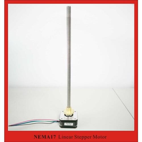 4-lead NEMA 17 Linear Stepper Motor T8 Lead Screw 2 Pitch 310mm Lead Screw Nema17 34mm Body