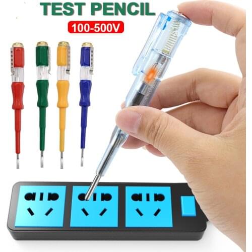 100-500V Test Pen Portable Flat Screwdriver Electric Tool Utility Light Device Screw Driver Hand Tools LED Voltage Tester