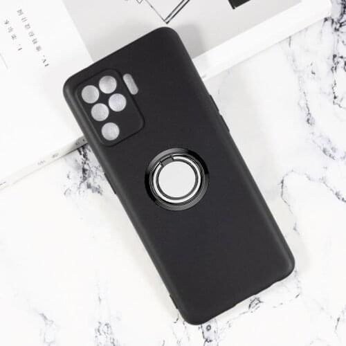 For OPPO A94 4G CPH2203 Back Ring Holder Bracket Phone Case Smartphone TPU Soft Silicone Cover