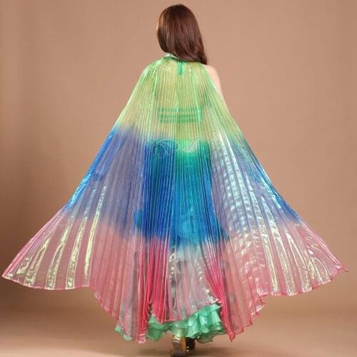 Lady Shining Belly Dance Costume Rainbow Angel Belly Wing Dance Wear Fancy Dress
