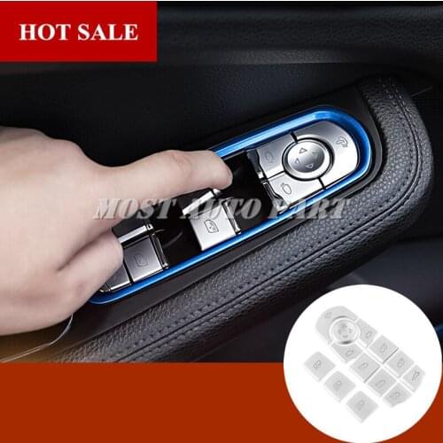 Interior Door Window Switch Button Trim Cover 13pcs For Porsche Macan 2014-2018 Car accesories interior Car decoration