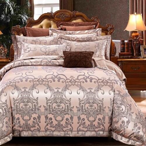 2021 new products Cotton Satin Jacquard bedding sets bed set double queen king size duvet cover bed sheet set pillowcase 4Pcs