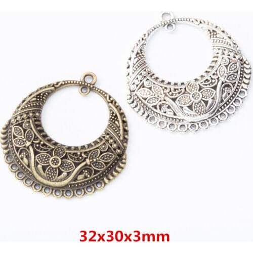 25 pieces of retro metal zinc alloy Multi-hanging connector Pendant for DIY handmade jewelry necklace making 8093