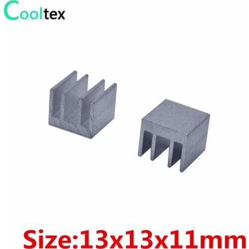 50pcs/lot) 13x13x11mm Aluminum heatsink Extruded radiator for IC chip RAM cooler cooling