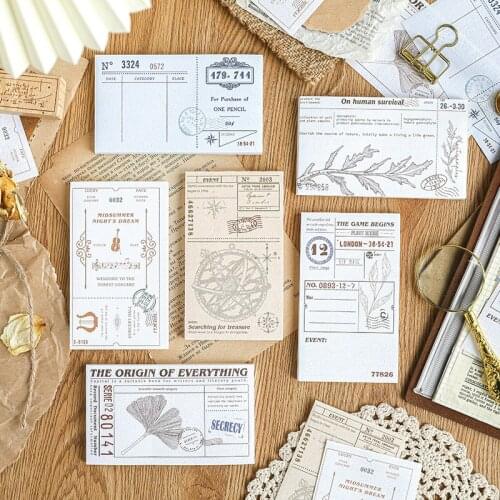 50pcss/lot Memo Pads Sticky Notes Light Retro Time Series in the Stamp Scrapbooking Stickers Office School stationery Notepad