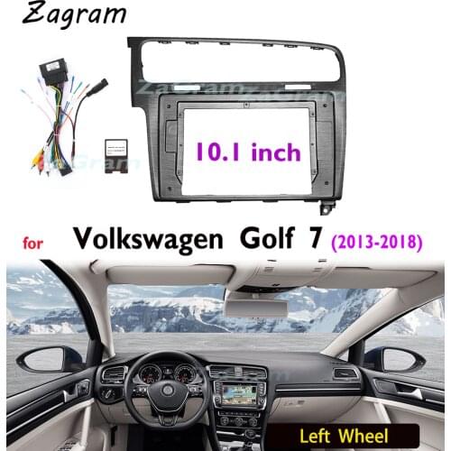10.1 Inch 2 Din Car Video Fascia for Left Wheel Volkswagen Golf 7 2013-2018 Panel Player Audio Dashboard Frame Dashboard Mount K