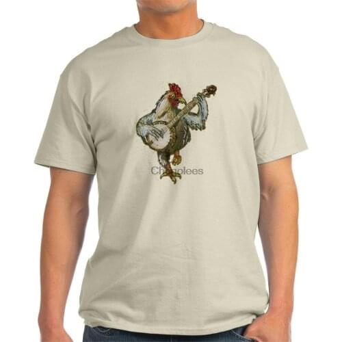 Banjo Chicken T-Shirt 100% Cotton T-Shirt White