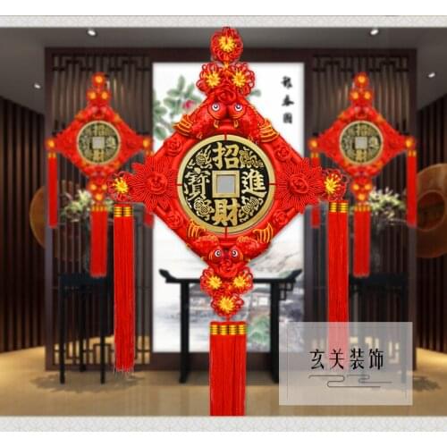 Large # HOME Lobby hall WALL shop festival Decorations gift efficacious Money Drawing lucky Hand knitted FENG SHUI Chinese knot