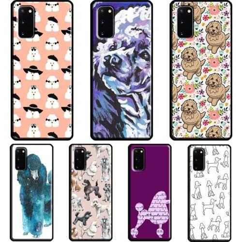 Cartoon Poodle Dog Case For Samsung Galaxy S10 S9 S8 Note 10 Plus Note 20 Ultra S20 FE S21 Ultra Phone Cover