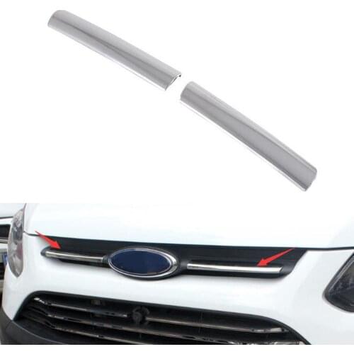 For Ford Transit 2017 For Ford Tourneo 2016 Car Front Grill Logo Side Decoration Strips Exterior Auto Molding Styling