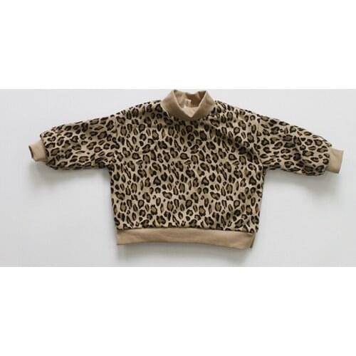 Children Sweatshirts Velvet Lining Warm Leopard Printed Hoodies new Winter Baby Boys Girls Unisex Sweatshirt