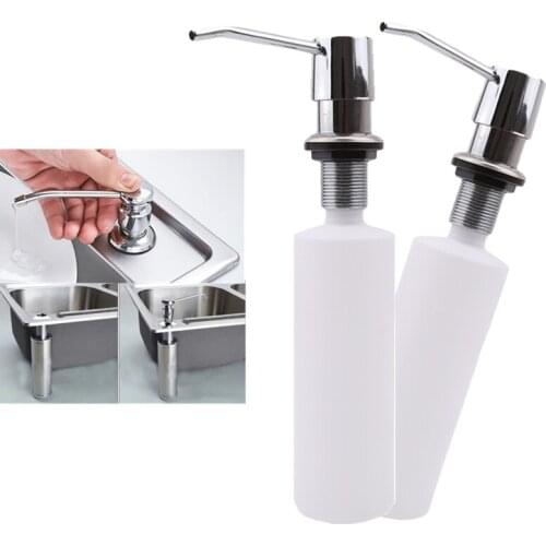 300ml Bathroom Kitchen Hand Soap Dispensers Built in Lotion Pump Plastic Bottle Dispenser for Liquid Disinfectant Soap Organizer