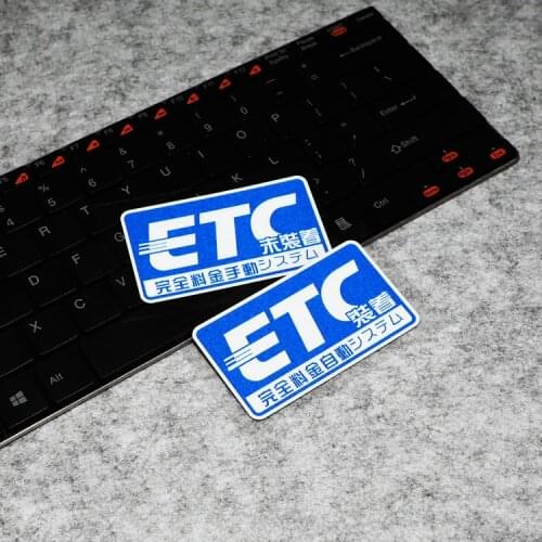 GalonDeco G032 Japanese ETC Sign Reflective Car Stickers and Decals Waterproof Windshield Stickers Modified 3M Car Stickers