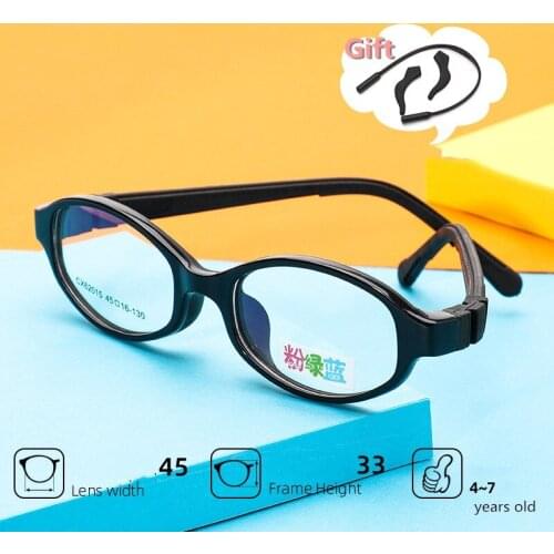 Flexible Oval Soft Kids Optical Frame Toddler Children Round Myopia Glasses for Sight Spectacle Frames Silicone No Screw Gafas