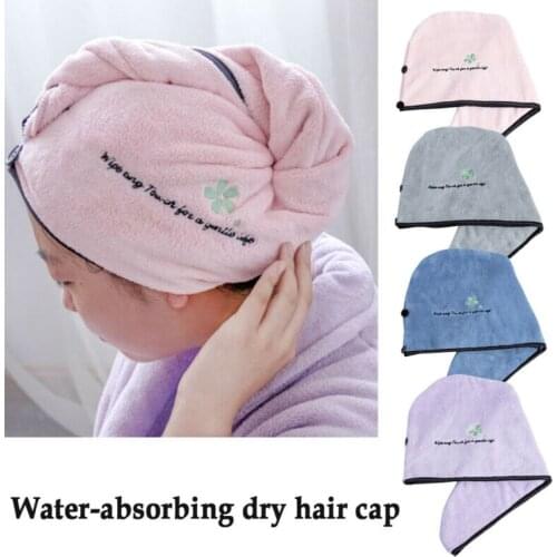 Hot Women Bathroom Super Absorbent Quick-drying Thicker microfiber Bath Towel Hair Dry Cap Salon Towel rapid drying hair towel