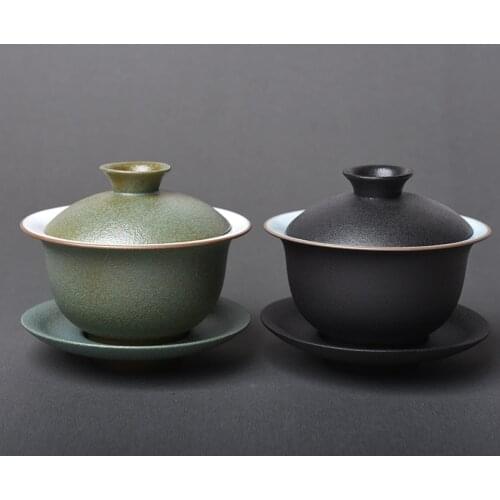 Ceramic Porcelain Gaiwan Teaware Cover Bowl Tea Tureen Teaware Sancai Teacup Kungfu Tea Set Personal Toast Bowl Japanese Tea Cup