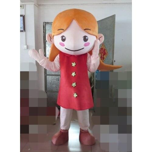 Cosplay costumes Cute Pink Lassock Young Little Girl Mascot Costume Adult Size with Free shipping