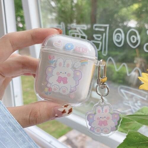 Cute Clear TPU Soft Case For Airpods 1 2 Case Transparent Shell Wireless Bluetooth Earphone Cases For AirPods 1/2 Cover Skin