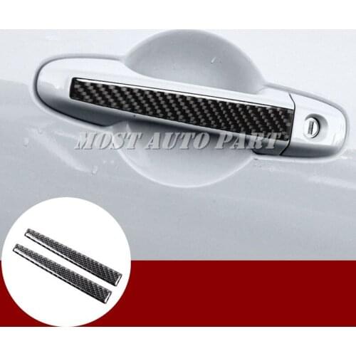 Carbon Fiber Exterior Car Door Handle Trim Cover 2pcs For Subaru BRZ 2012-2018 Car accesories interior Car Trim