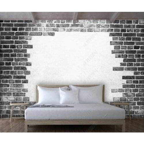 Bacal custom 3D wallpaper murals gray brick stone texture background wall living room background wall decoration paper