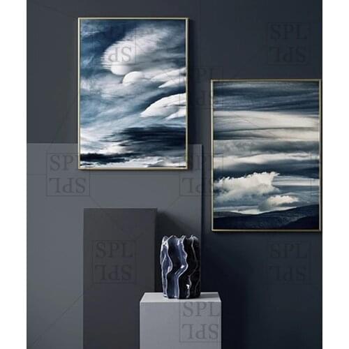 Sky Clouds Canvas Painting Abstract Wall Pictures for Living Room Decoration Modern Posters and Prints Calm Feeling Wall Art