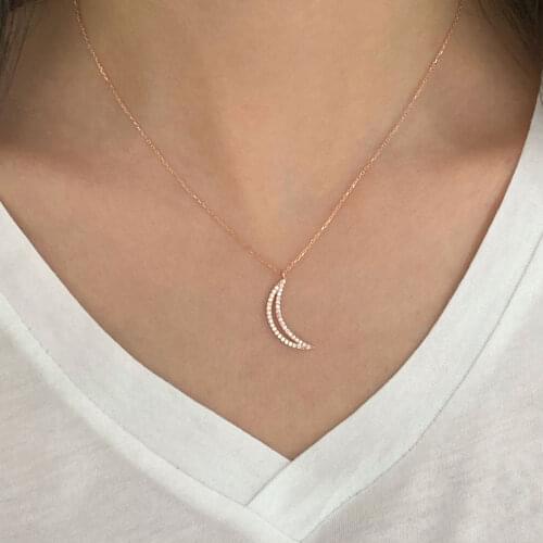 NEW Trendy 925 Silver Necklace Turkish Jewelry Birthday Gift Zircon Fashion Necklace For Women Minimalist Style Luxury Designer