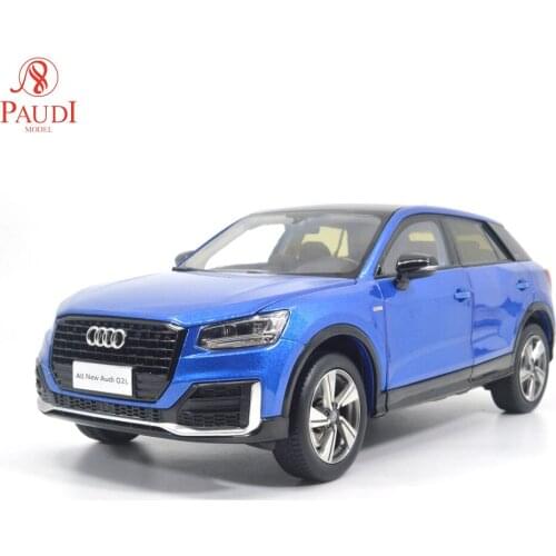 1/18 Scale All New Audi Q2L 2018 Blue Static Simulation Diecast Metal Alloy Toy Miniature Model Car Gifts Collections Doors Open