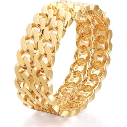 2021 New Fashion Jewelry Accessories Maxi Wide Bangle Bracelet Trendy Plated Thick Metal Twist Bangle Women Cuff Bracelets
