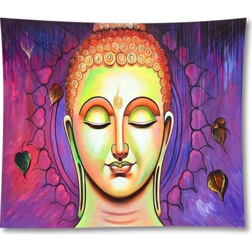 Buddha Hanging Tapestry Wall Cloth Psychedelic Tablecloth For Bedroom Living Decoration Customize Pattern And Sizes