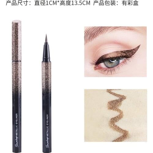 SMAKUP 6Colors Liquid Eyeliner Pen Pearlescent Color Non-smudge Waterproof Eye Liner Pencil Makeup Quick Dry Eyes Cosmetic TSLM1