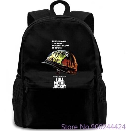 FULL METAL JACKET - STANLEY KUBRICK VINTAGE MOVIE to- Harajuku Normal women men backpack laptop travel school adult