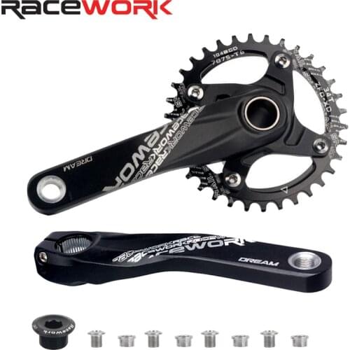 RACEWORK Mtb Cranks Crankset Integrated Hollowtech 2 Bcd Crown 104 Arms for Bicycle Accessories Components Sport Spare BIKE Part