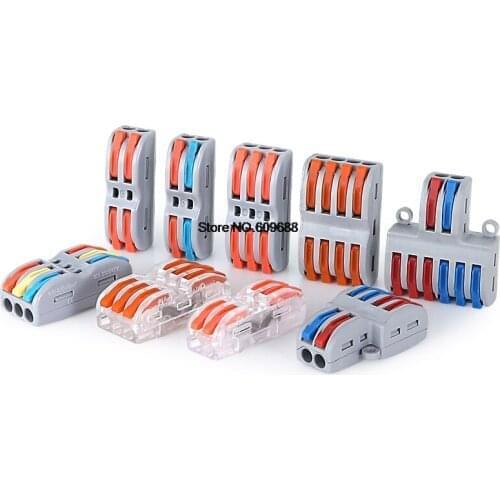 SPL-1 SPL-2 SPL-3 Mini Fast Quick Wire Connector Universal Compact Spring Wiring Splicing Connector Plug-in Terminal Block