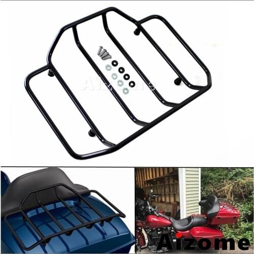For Harley Touring Chopped Razor Tour Pack Top Rack For Street Glide Road King Road Glide Black Storage Tour Pack Luggage Rack