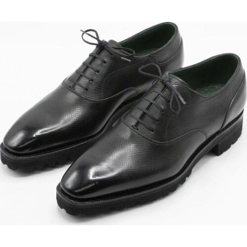 Brush Oxford Dress Wedding Party Formal Office Men Shoes Original Business Bridegroom Genuine Leather Shoes