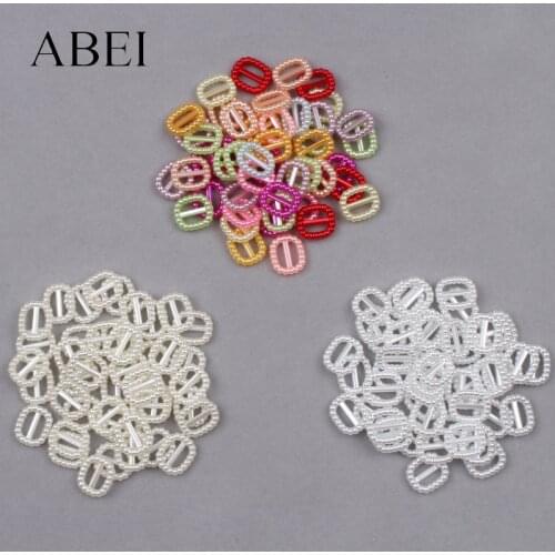 1000pcs ABS Pearl Beads Mini Plastic Ribbon Buckle DIY Wedding Crafts Handmade Arts Garments Accessories Wholesale
