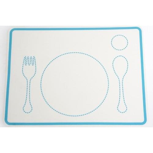 2pcs/set Toddler Utensils Dinnerware for Kids Montessori Practical Life Materials Basic Skill Practical Tools Silicone Table Mat
