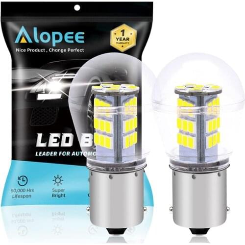 2-Pack 1156 BA15S 1141 1003 7506 1073 2835 33 SMD White LED Light Car Interior RV Camper Tail Back Up Day Running Light 9-30V-DC