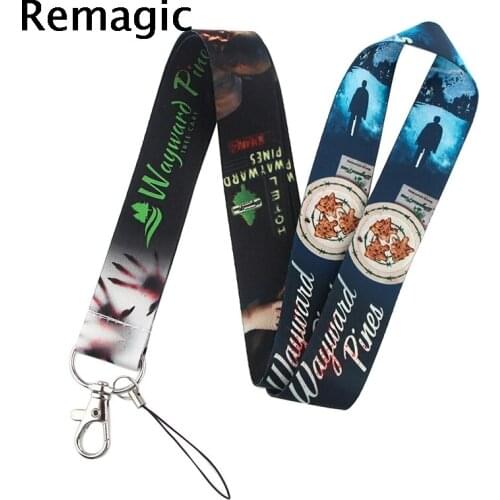 20pcs Wayward Pines Neck Strap Lanyards ID badge card holder keychain Mobile Phone Strap Gift Ribbon webbing necklace webbings