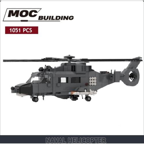 Army helicopter fighter Moc building block game Army brick boy soldier toy classic creative birthday