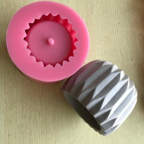 Big Flower Pot Making Silicone Molds For Concrete Planter Desktop Decorating DIY Cement Silica Mould