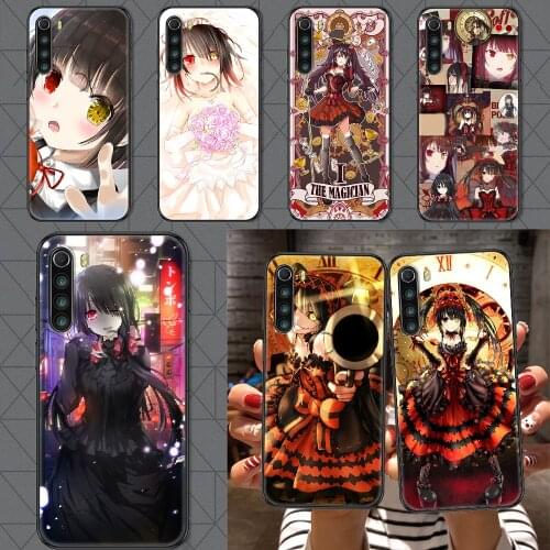 Anime Kurumi Tokisaki Phone case For Xiaomi Redmi Note 7 7A 8 8T 9 9A 9S 10 K30 Pro Ultra black luxury hoesjes fashion shell